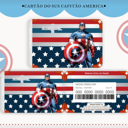 Arquivo Digital Cartão Sus Capitão América #1764
