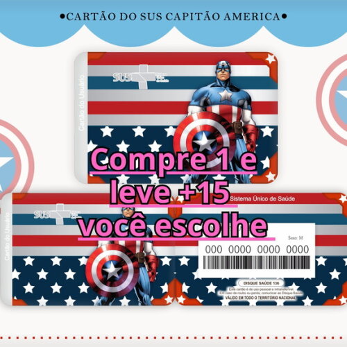 Arquivo Digital Cartão Sus Capitão América #1764