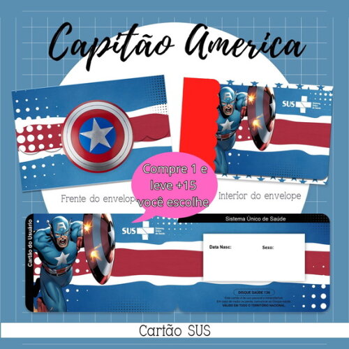Arquivo Digital Cartão Sus Capitão América #2122
