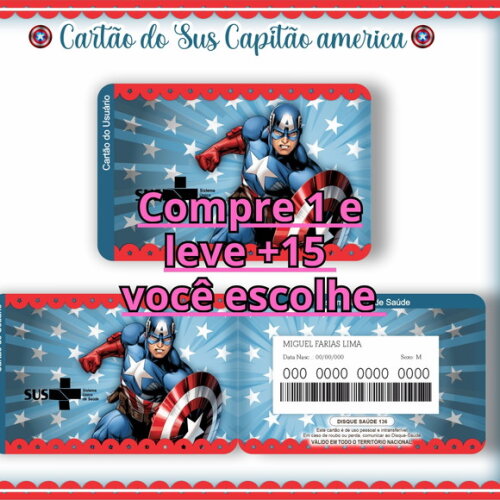 Arquivo Digital Cartão Sus Capitão América #613