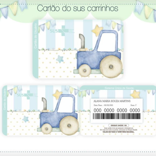Arquivo Digital Cartão Sus Carrinhos #1765