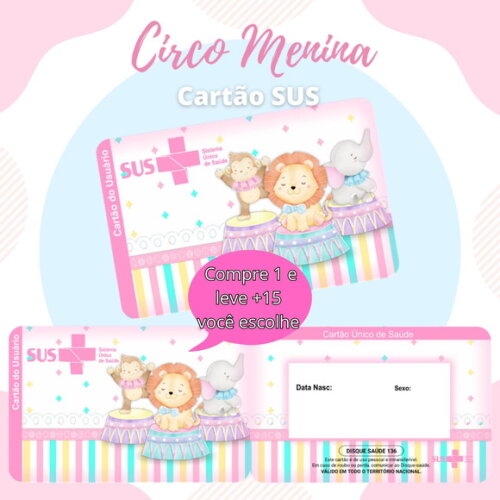 Arquivo Digital Cartão Sus Circo Menina #601