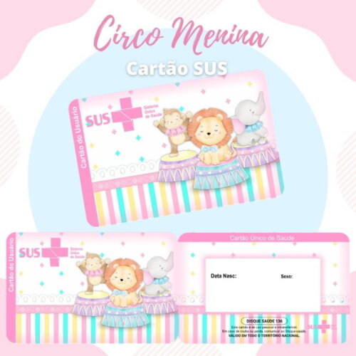 Arquivo Digital Cartão Sus Circo Menina #601
