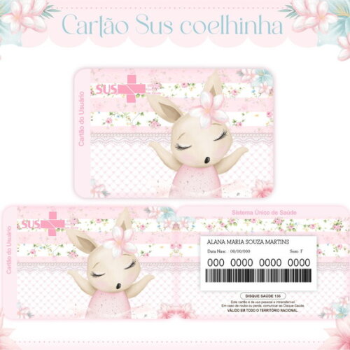 Arquivo Digital Cartão Sus Coelhinha #1760