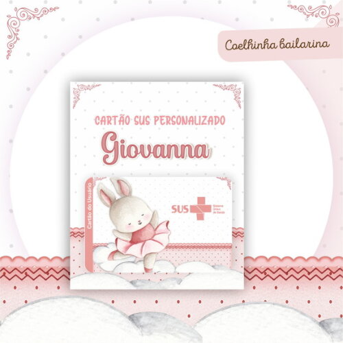 Arquivo Digital Cartão Sus Coelhinha Bailarina #2508