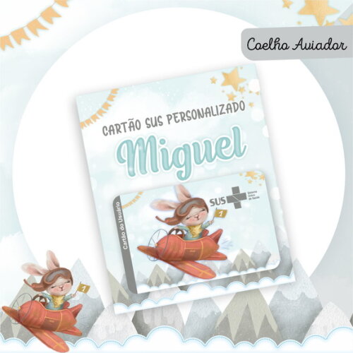 Arquivo Digital Cartão Sus Coelho Aviador #2373