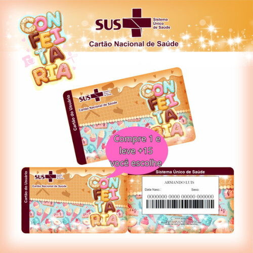 Arquivo Digital Cartão Sus Confeitaria #2617