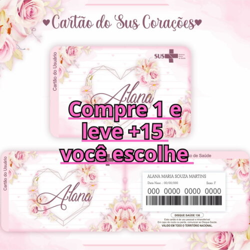 Arquivo Digital Cartão Sus Coração #623