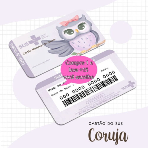 Arquivo Digital Cartão Sus Coruja #1658