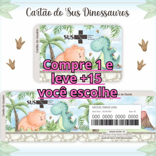 Arquivo Digital Cartão Sus Dino #621