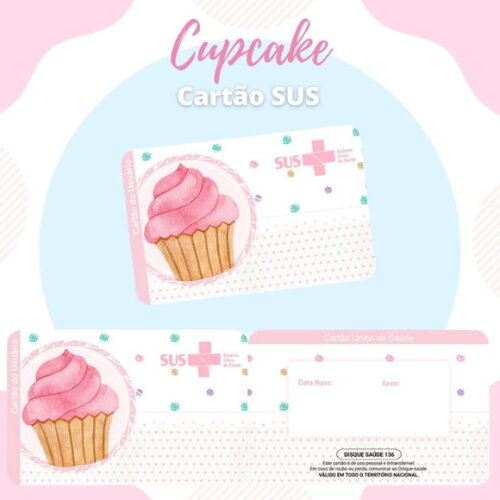 Arquivo Digital Cartão Sus Cupcake #1909