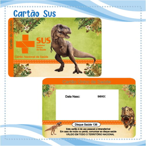 Arquivo Digital Cartão Sus Dinossauro #2015