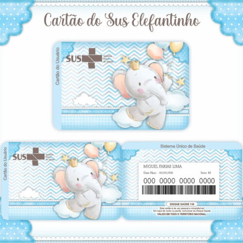 Arquivo Digital Cartão Sus Elefante#625