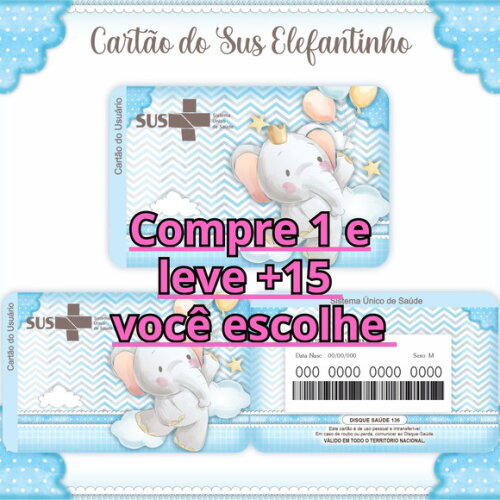 Arquivo Digital Cartão Sus Elefante#625