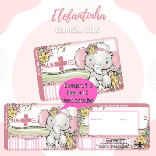 Arquivo Digital Cartão Sus Elefantinha #589