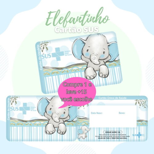 Arquivo Digital Cartão Sus Elefantinho #566
