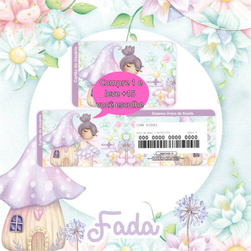 Arquivo Digital Cartão Sus Fada Bailarina #5309