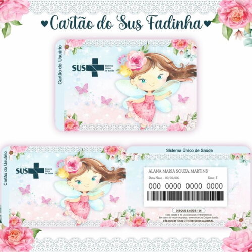 Arquivo Digital Cartão Sus Fadinha #982