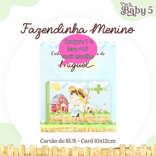 Arquivo Digital Cartão Sus Fazendinha #2234