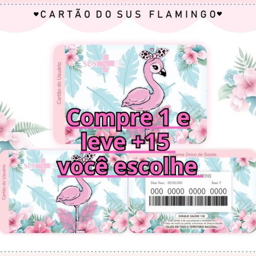 Arquivo Digital Cartão Sus Flamingo #1758