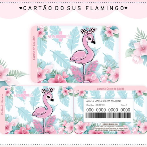 Arquivo Digital Cartão Sus Flamingo #1758
