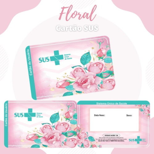 Arquivo Digital Cartão Sus Floral #1898