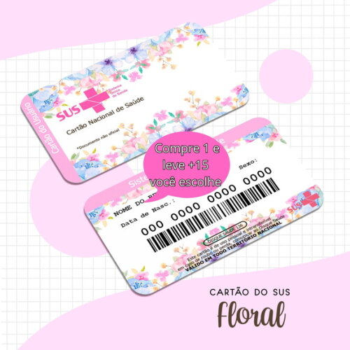 Arquivo Digital Cartão Sus Floral #1665