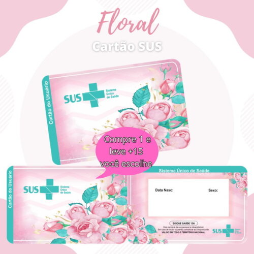 Arquivo Digital Cartão Sus Floral #1898