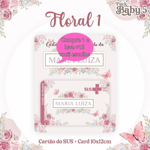 Arquivo Digital Cartão Sus Floral #2235