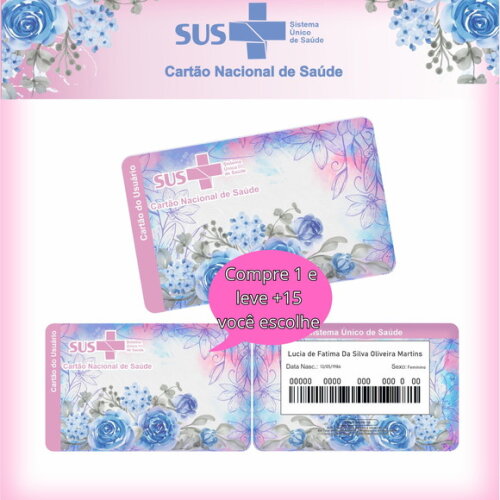 Arquivo Digital Cartão Sus Floral #2605