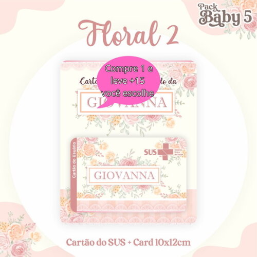 Arquivo Digital Cartão Sus Floral #2236