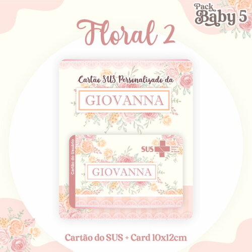 Arquivo Digital Cartão Sus Floral #2236