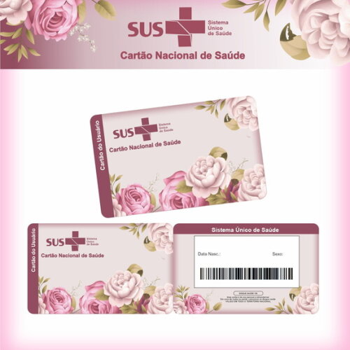Arquivo Digital Cartão Sus Floral Lilás #2603