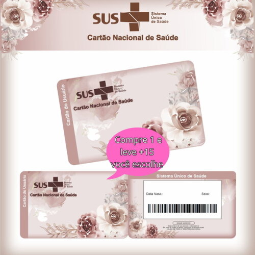 Arquivo Digital Cartão Sus Floral Rose #2604