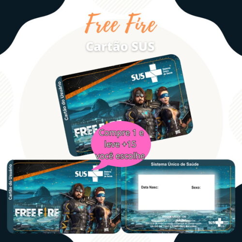 Arquivo Digital Cartão Sus Free Fire #1896