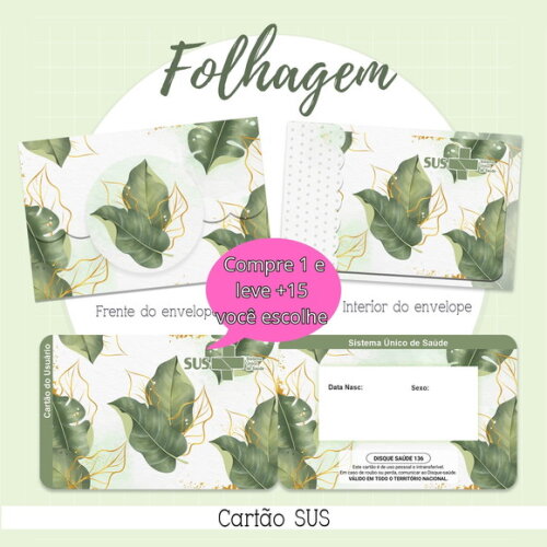 Arquivo Digital Cartão Sus Folhagem #2135