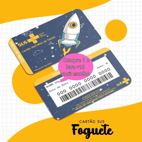 Arquivo Digital Cartão Sus Foguete Menino #1667