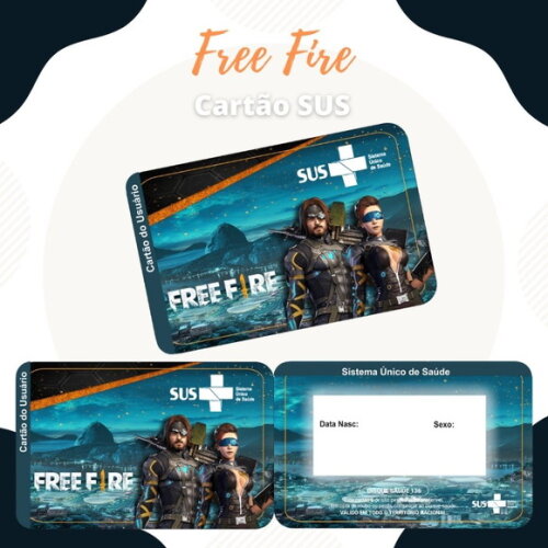 Arquivo Digital Cartão Sus Free Fire #1896