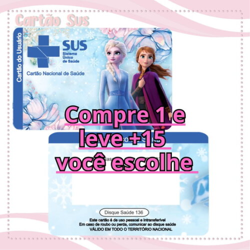 Arquivo Digital Cartão Sus Frozen #2021