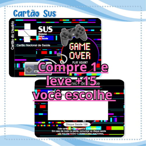 Arquivo Digital Cartão Sus Gamer #2023
