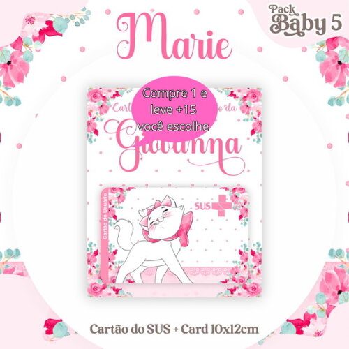 Arquivo Digital Cartão Sus Gatinha Marie #2240