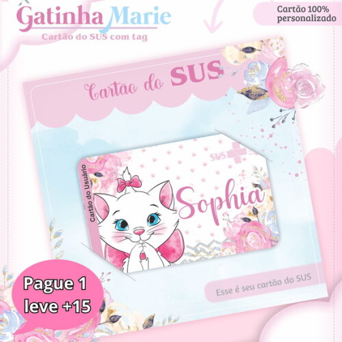 Arquivo Digital Cartão Sus Gatinha Marie #3296