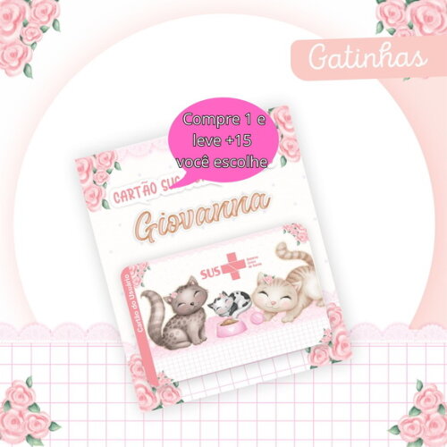 Arquivo Digital Cartão Sus Gatinhas #2449