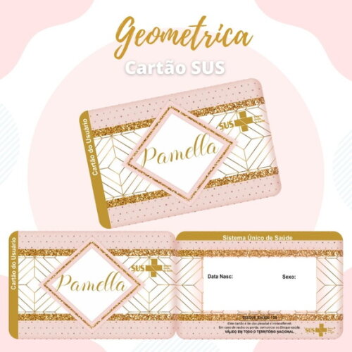 Arquivo Digital Cartão Sus Geométrica Feminina #1893