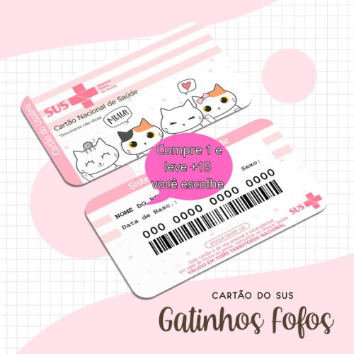 Arquivo Digital Cartão Sus Gatinhos Fofos #1671
