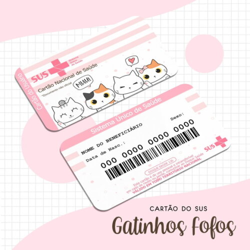 Arquivo Digital Cartão Sus Gatinhos Fofos #1671