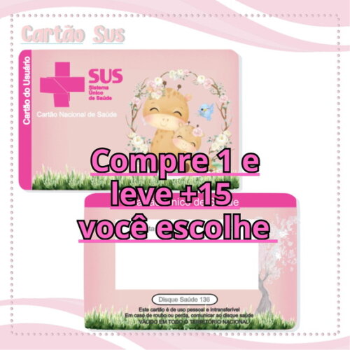 Arquivo Digital Cartão Sus Girafinha #02024