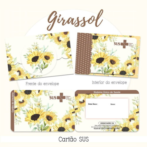 Arquivo Digital Cartão Sus Girassol #2139
