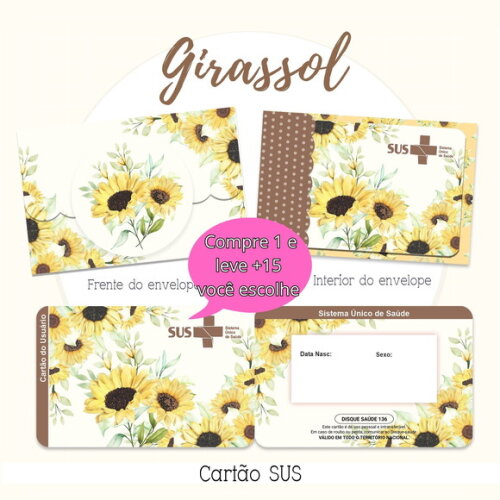Arquivo Digital Cartão Sus Girassol #2139