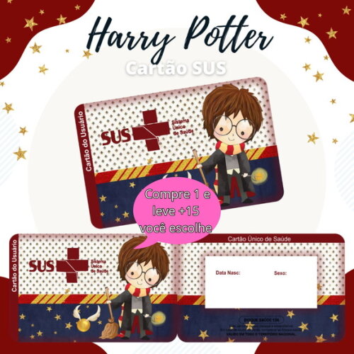 Arquivo Digital Cartão Sus Harry Potter #563